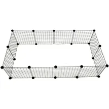 C&C Kennel 145x75 cm Modularer Hundekäfig Schwarz One Size