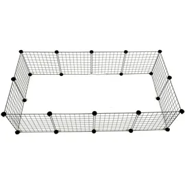 C&C Kennel 145x75 cm Modularer Hundekäfig Schwarz One Size