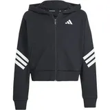 ADIDAS Kinder Kapuzensweat Future Icons 3-Streifen Kids, Größe 164 in Schwarz BLACK/WHITE