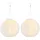 GLOBO 2er Set LED Hängelampe Gartenleuchte weiß Hochzeit Partylaterne Gartendeko, Edelstahl Kunststoff, warmweiß,