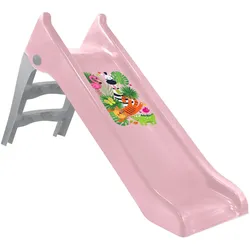 Mochtoys Kinderrutsche Pastell, 140 cm Rutschlänge, Wasserrutsche, wetterfest rosa