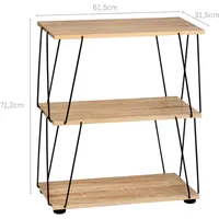 KESPER Bücherregal 61,5 x 31,5 x 71,2 cm Beige
