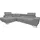 Mirjan24 Ecksofa Cotere Cord, L-Form Eckcouch mit Schlaffunktion und Bettkasten (Farbe: Poso 110, Seite: Links) - Grau