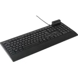 Renkforce RF-CKB-200 USB Tastatur Deutsch, QWERTZ Schwarz Chipkarten-Leser