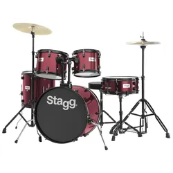 5-teiliges, 20" Standard Linden Schlagzeug m. Hardware u. Becken