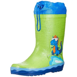 Playshoes Dino Gummistiefel Blau/Orange 29