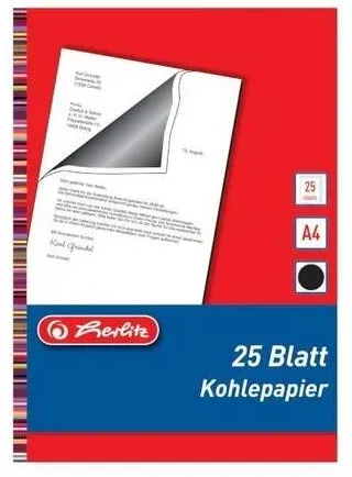 Preisvergleich Produktbild herlitz Kohlepapier, DIN A4, Inhalt: 25 Blatt