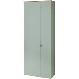 Innostyle Bari 78 x 202 x 39 cm grün / schilfgrün matt, 2-türig, 9 Fächer, Softclose, FSC-zertifiziert