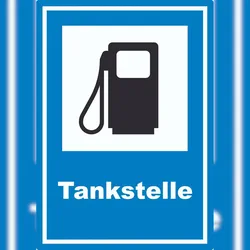 Tankstelle Aufkleber A4 (210x297mm)