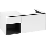 Villeroy & Boch Subway 3.0 Waschtisch-Unterschrank C571L1VF 100,1x42,25x51,6cm, mit LED/Griff Volcano black, pure white