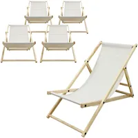 ECD Germany 5er Set Liegestuhl Strandliege Sonnenliege Gartenliege Klappstuhl