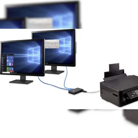 Renkforce RF-SHB-200 4 Port USB 3.2 Gen 1-Umschalter + Hub (USB 3.0) Schwarz