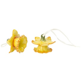 Villeroy & Boch Villeroy und Boch Mini Flower Bells Osterglocken, 2er Set, 4 cm, Porzellan, Gelb, Blumen