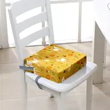 Surwin Rutschfeste Sitzerhöhung Stuhl Kind Sitzkissen Stuhl mit Sicherheits Schnalle, 3D-Cartoon Tier Sitzkissen Kinder Tragbare Sitzerhöhung Waschbar Sitzhilfe (Pferd,40x40x10cm)