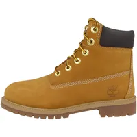 Timberland Unisex-Kinder 6 Inch Premium Waterproof (Junior) Schnürstiefel, Gelb Wheat Nubuck, 36 EU
