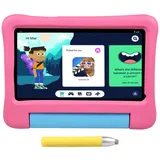 KYASTER Kinder Tablet, 7 Zoll HD IPS Bildschirm, Android 12, Quad Core 2.0 Ghz, 6 GB +64 GB, 5G WiFi, 3500 Mah Akku, Kindersicherung für Bildung Gaming, Eva-Kindersicheres Etui mit Stift (Rosa)