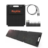 Rophie Solarpanel Faltbare 100W, Solar Panel Tragbarer Monokristalline Solarmodul mit MC-4 Ausgang für Powerstation, 3.3KG Ultraleicht, IPX67 Solar Panel für Laptop, Handys, Outdoor, Camping