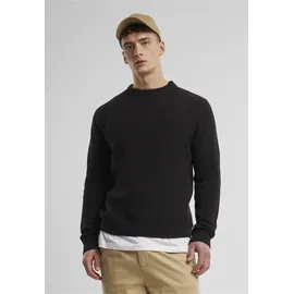 URBAN CLASSICS Rib Basic Pullover Black XL