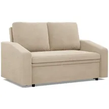 mebligo Schlafcouch Cord 2-Sitzer Beige