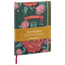 Clairefontaine 116220C - DaytoDay journal Tagebuch Bullet journal Frida Kahlo, 19x25cm, 96 Blatt 90g, dot punktkariert, Motive sortiert, 1 Stück