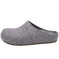 Haflinger Grizzly Michl Filzpantoffel Hausschuh mit Gummisohle Steingraumeliert, Gr. 39 EU