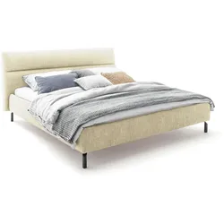 KAWOLA Bett REMO Polsterbett Stoff creme 180x200cm