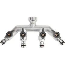 Geka Plus Wasserverteiler 4-Fach IG G3/4" silber