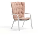 Schaukelsessel aus Fiberglas ' Nardi Folio' für Garten und Veranda -Kissen / Quarz Rosa