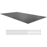 Vevor Pool Abdeckplane Rechteckig 3,5 x 6 m Schwimmbadabdeckung PVC Holzkohle Poolabdeckung wasserdicht Poolüberdachung Winterabdeckplane Rechteck Poolplane Schmutzabweisende Abdeckplane für Pool