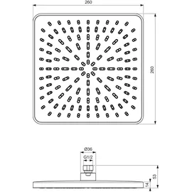 Ideal Standard Idealrain Kopfbrause 26 cm (BE222AA)