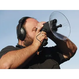 ChiliTec Parabol-Richtmikrofon PRM-1, mit Kopfhörer und Aufnahmefunktion