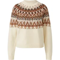 s.Oliver Strickpullover mit Jacquard-Muster Weiß 44