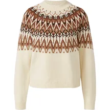 s.Oliver Strickpullover mit Jacquard-Muster Weiß 44