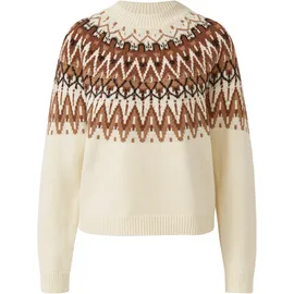 s.Oliver Strickpullover mit Jacquard-Muster Weiß 44