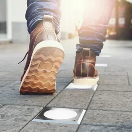 ledscom.de 8x LED Pflasterstein NEOLUM für außen, IP67, eckig, 10 x10cm, inkl. GX53 Leuchtmittel, 56lm, weiß