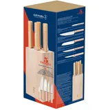 Opinel Messerblock PARALLELE MEAT mit 5 Messern, Braun, BENTURE254580