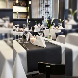 Duni Evolin® Tête-à-Tête-Tischläufer 0,41 x 24 m Schwarz