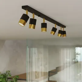 Sollux Lighting NERO 4 4xGU10 schwarz/gold Stahl