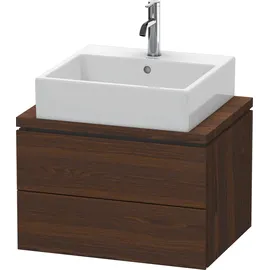 Duravit L-Cube 62x47,7cm, Nussb geb., f Kons, 2 Schub.