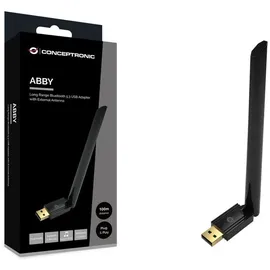 Conceptronic ABBY17B USB-Bluetooth 5.3-Adapter mit externer Antenne und hoher Reichweite, Eingebaut, Kabellos, USB, Adapter