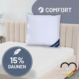Feder- und Daunenkissen »COMFORT« – 85% Federn, 15%, Klasse 1, Downpass, hergestellt in Deutschland, Größe: 80x80