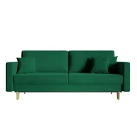 Selsey Schlafcouch Samt 3-Sitzer Grün