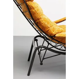 Kare Sessel Vienna Polyester 78 x 87 x 78 cm Gelb mit Hocker