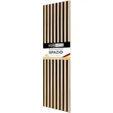 wohnartig® Akustikpaneele Spazio - 260 cm x 54 cm* set - (set = 2 Stück 260 cm x 27 cm) | Farbe: Eiche Sonoma | Wandverkleidung | Akustikpaneel | Wandpaneele auf Filz |