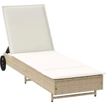vidaXL Sonnenliege 200 x 70 x 30 cm Beige