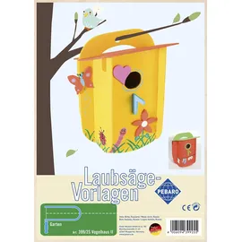 Pebaro 399/2S - Laubsägevorlage Vogelhaus II, 4 Platten, DIN A4