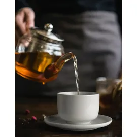 SELTMANN WEIDEN "Sento Home", weiß, unifarben, H:2cm Ø:16,2cm, Porzellan, Speiseteller, Kombi-Untertasse für Kaffee-, Milchkaffee- & Cappuccinotasse, Becher