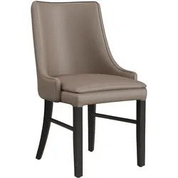 2er-Set Bistrostuhl | Leder | Taupe | Gastrostühle, Restaurantstuhl