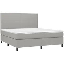 vidaXL Boxspringbett 180 x 200 cm Hellgrau