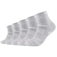 SKECHERS 5 Paar Skechers Unisex Quarter Socken SK42017 grau 35/38